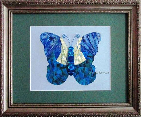 iris fold...butterfly...framed...2