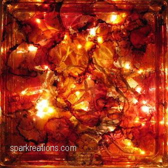 light box...(cranberry, tangerine, ginger, gold mixative)