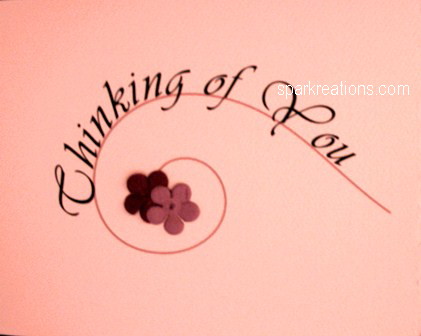 4 1/4" x 5 1/2" card: $8 card...Journaling Genie...Thinking of You