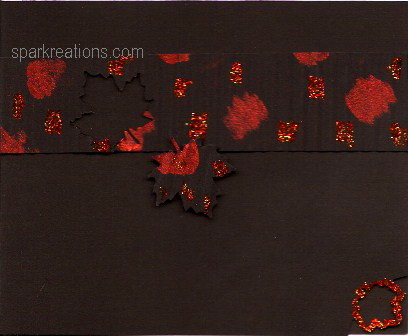 4 1/4" x 5 1/2" card; paper handmade by the artist: $10 card...Pearl-Ex metallics on black...3