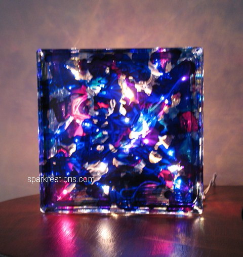 light box (on display)...passion purple, sapphire blue, baja blue, senorita magenta...3